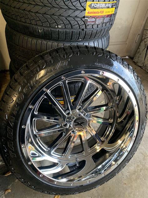 22x12 Xtreme Force On 33s All Terrain Brand New 6 Lug Chevy Toyota