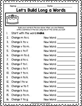 Building Words Challenge Edition by Teaching With Love and Laughter