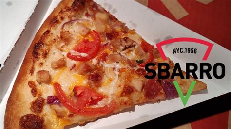 Sbarro Chicken Bacon Ranch Pizza Review Youtube