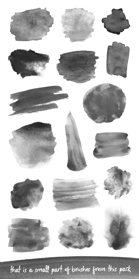 170 Watercolor Brushes Pack For Photoshop