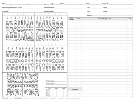 Periodontal Chart Template 4 Best Images Of Dental Charting Sheet