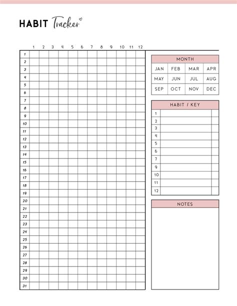Free Printable Habit Tracker If You Stick To Your Habit For Quite Some