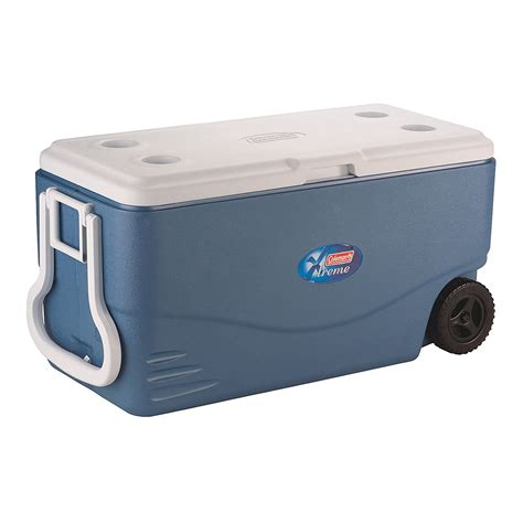 Coleman 100 Quart Xtreme 5 Day Heavy Duty Cooler With Wheels Blue
