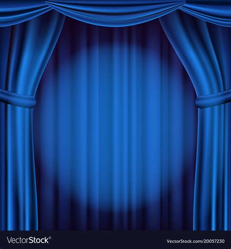 Blue Theater Curtain Theater Opera Or Royalty Free Vector