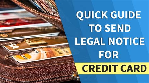 Maybe you would like to learn more about one of these? Quick Guide to Send Legal Notice for Credit Card | MyAdvo - YouTube