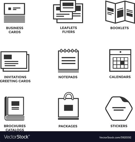 Icons Of Various Print Media Royalty Free Vector Image
