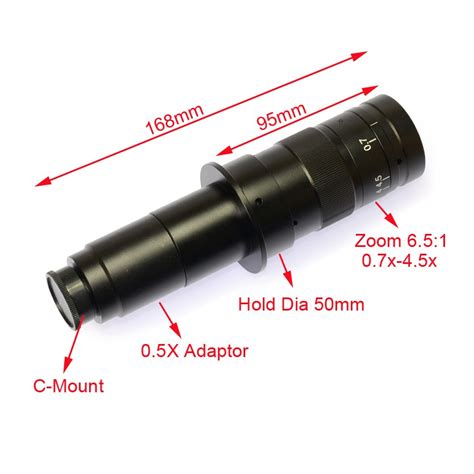 Adjustable 180x Magnification Zoom 25mm C Mount Lens