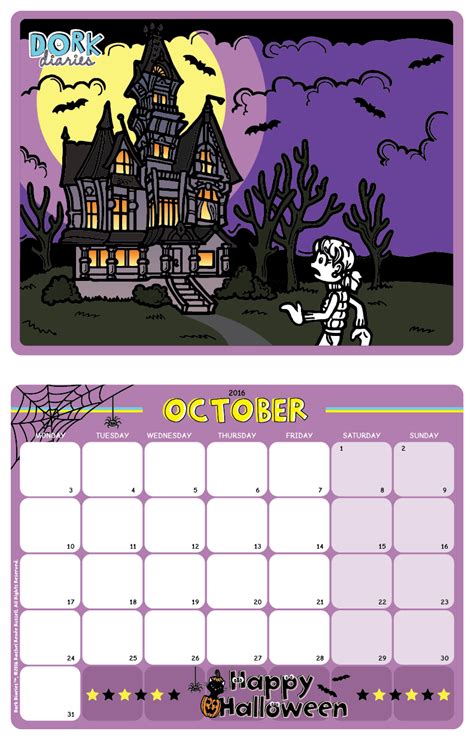 Spooky October Calendar