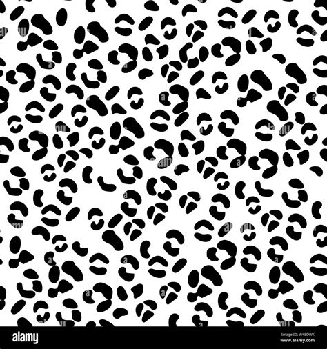 Leopard Pattern Texture Repeating Seamless Monochrome Black White Stock Vector Image And Art Alamy