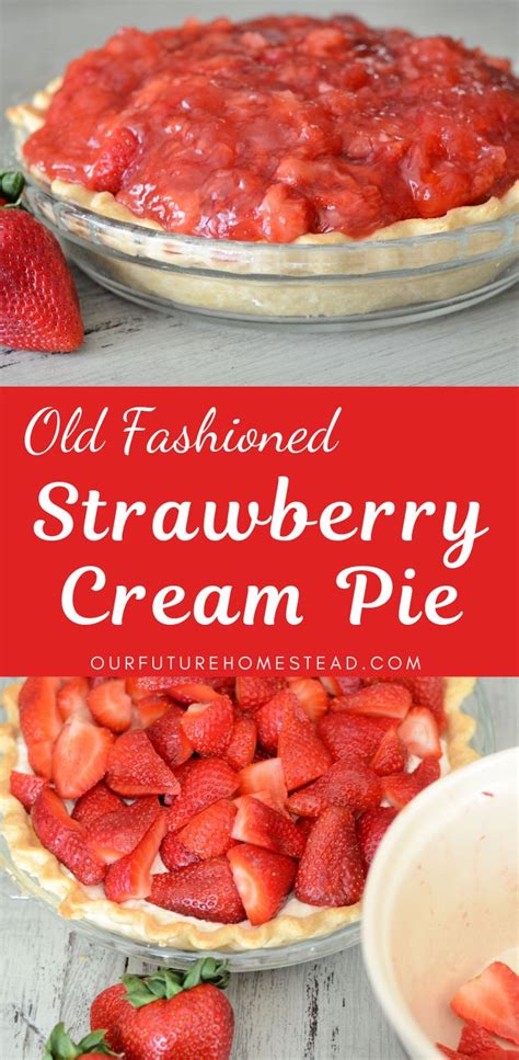 Strawberry Cream Pie Recipe Strawberry Cream Pies Strawberry Dessert Recipes Cream Pie Recipes