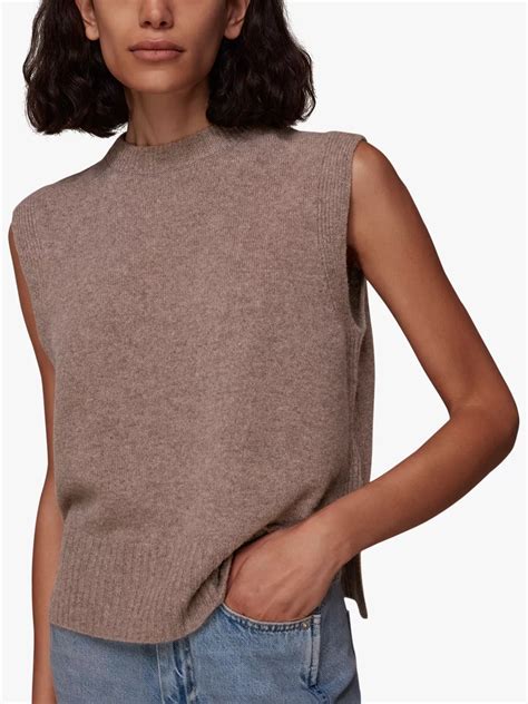 Whistles Knitted Wool Tank Top Oatmeal Xs