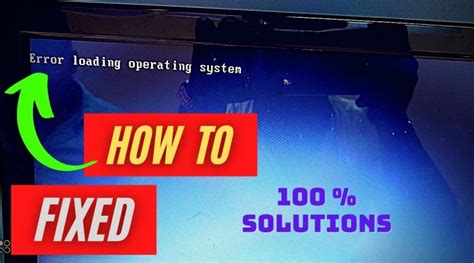 How To Fixed Computer Error Loading Operating System Problem In Windows