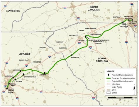 Route Chosen For Atlanta To Charlotte High Speed Rail Line Marietta Daily