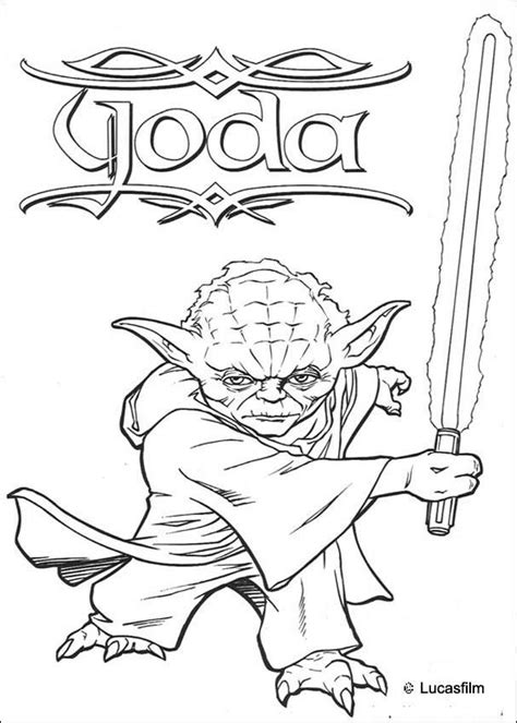His favorite food is frogs and soup. Master yoda coloring pages - Hellokids.com