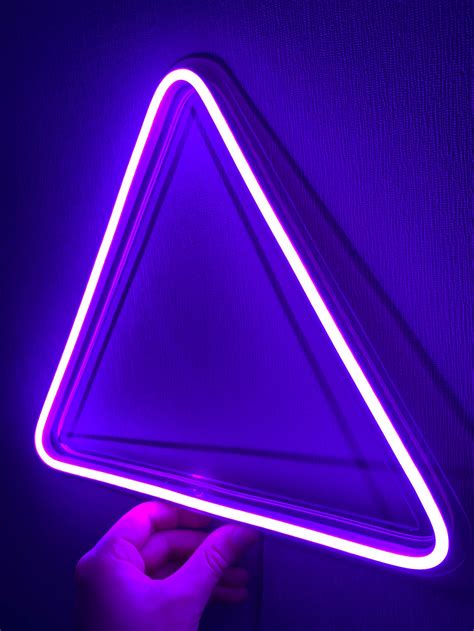 Triangle Led Neon Wall Neon Decor Custom Bedroom Led Neon Sign Etsy