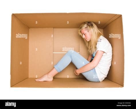 Woman Trapped Box High Resolution Stock Photography And Images Alamy