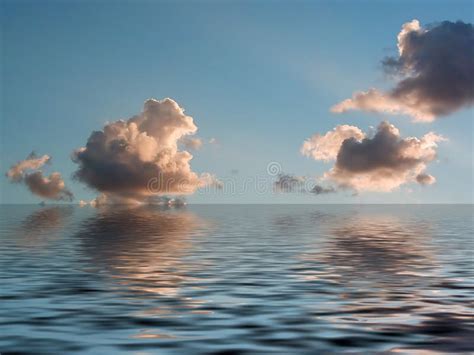 Sky Clouds And Water Reflection Stock Image Image Of Design White