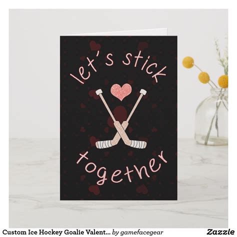 Free shipping on orders $79+! Custom Ice Hockey Goalie Valentine's Day Card | Zazzle.com | Hockey valentines, Hockey goalie ...