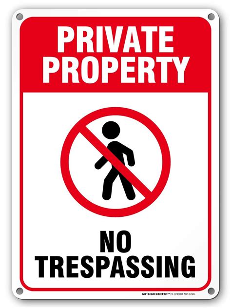 Home Décor Plaques And Signs Home No Trespassing Sign Durable Aluminum No