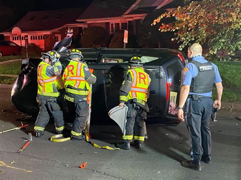 Driver Escapes Late Tuesday Evening Rollover Crash In Ridgewood