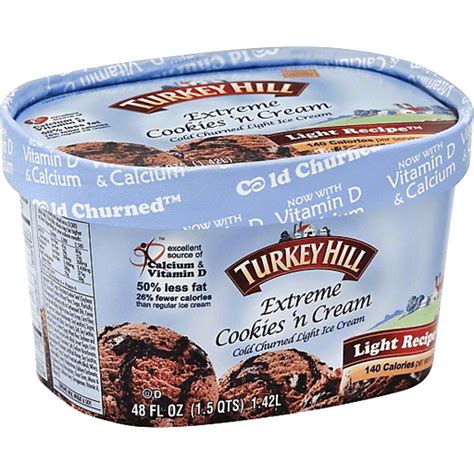 Turkey Hill Ice Cream Light Cold Churned Extreme Cookies N Cream