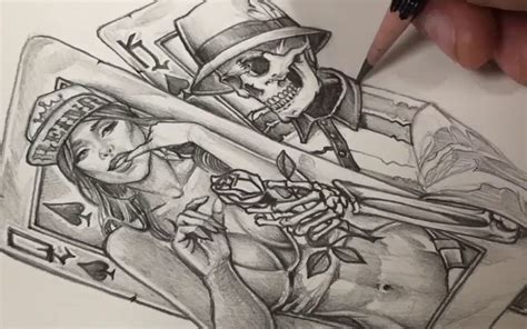 chicano love gangster drawings