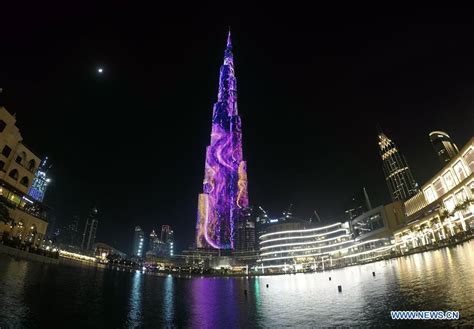 Ramadan Light Show At Burj Khalifa Dubai United Arab Emirates