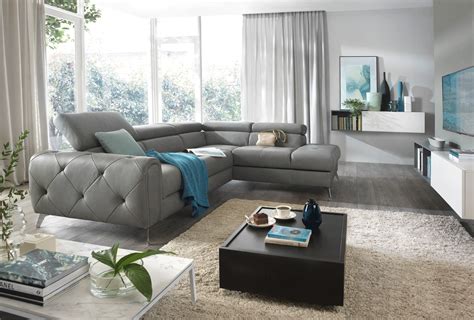 Shop for leather sectional online at target. Contemporary Dark Grey Leather Sofabed Sectional Denver ...