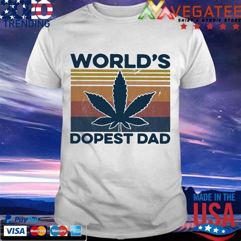 Weed Worlds Dopest Dad Vintage Shirt Hoodie Sweater