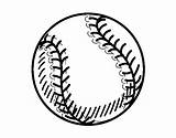 Beisbol Ball Coloring Coloringcrew sketch template