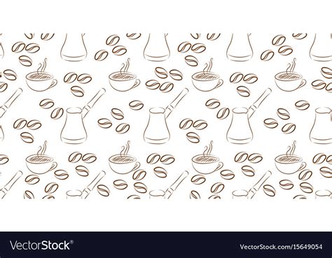 Cezve Coffee Seamless Royalty Free Vector Image