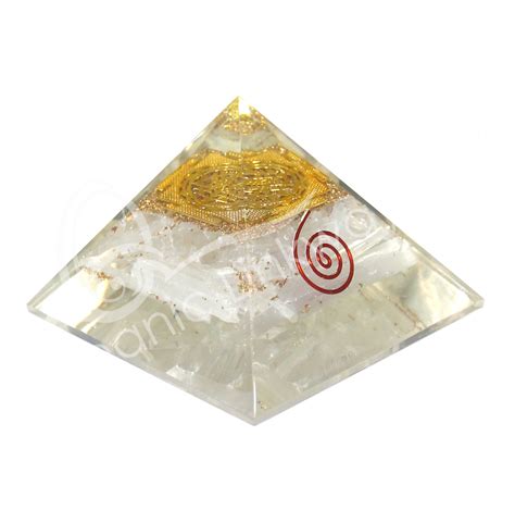 Wholesale Selenite Orgone With Copper Spiral And Shri Yantra Pyramid