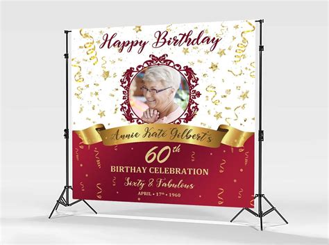50th Birthday Backdrop Burgundy And Gold Hot Red And Gold Backdrop
