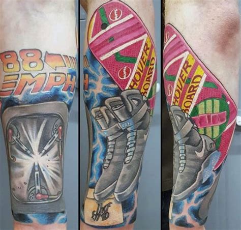 50 Back To The Future Tattoo Designs For Men - Sci-Fi Ink Ideas