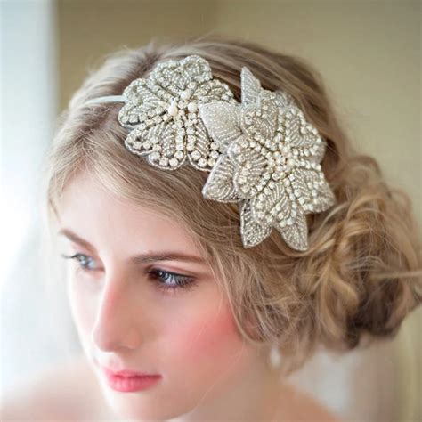 Rhinestone Pearl Wedding Headbands Bridal Headpieces Floral Crystal