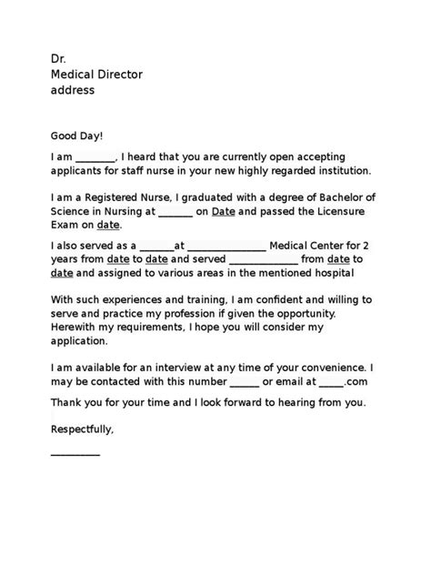 You can make an order at your convenience through our simple order form. Easy Application Letter Nurse
