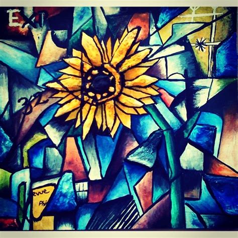 The students roll the dice and draw the appropriate part to create portraits in the style of pablo picasso. Cubist Flower 2 by SarahJuddArt on DeviantArt