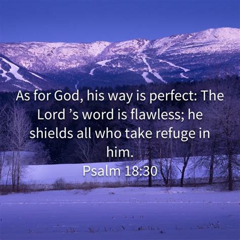 Psalms 1830 As For God His Way Is Perfect The Lords Word Is