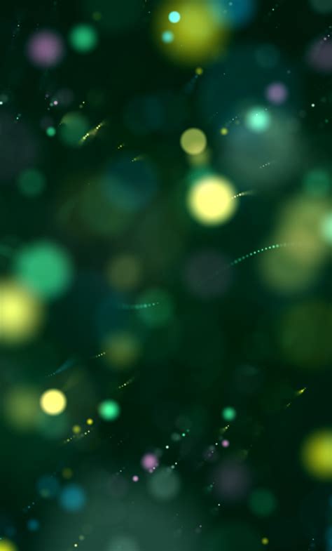 Download Wallpaper 1280x2120 Green Bokeh Particle Abstract Iphone 6