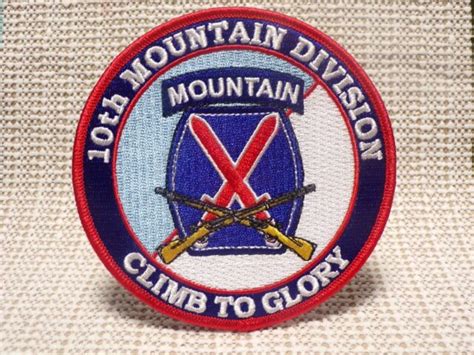 Us Army 10th Mountain Division Climb To Glory Patch Ebay