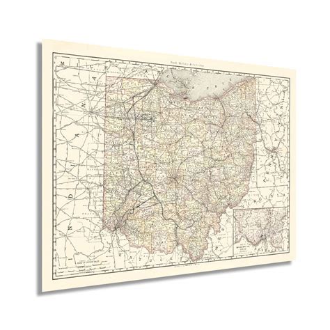 Buy Historix Vintage 1894 Ohio Map Poster 18x24 Inch Vintage Map Of