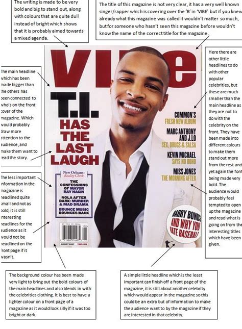 Ashleighs As Media Research Analysis Of Vibe Magazine Cover