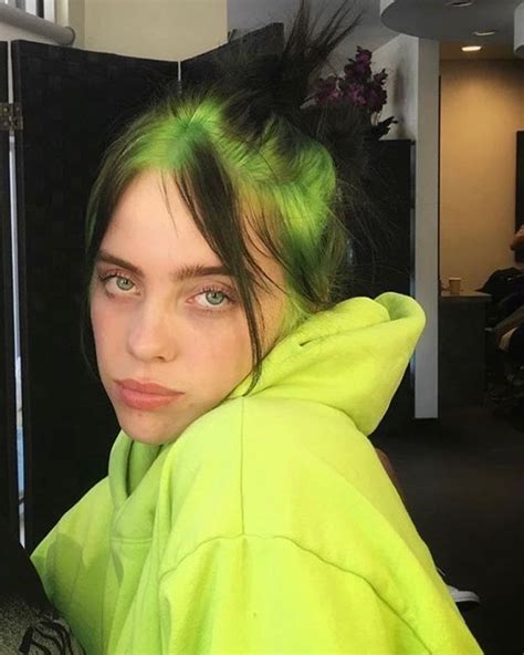 And I Love The Colour Green All Of A Sudden Billie Eilish Green Hair