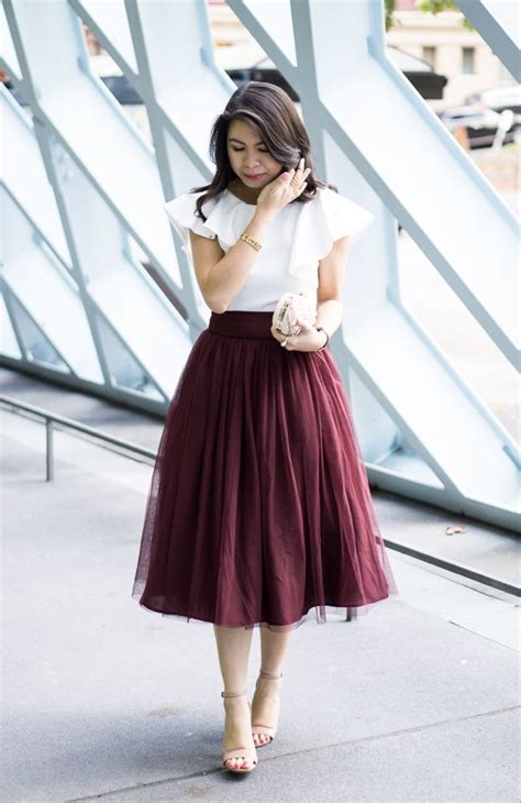Saia Midi God Looks Com Essa Pe A Elegante E Vers Til Tulle Skirts Outfit Midi Skirt