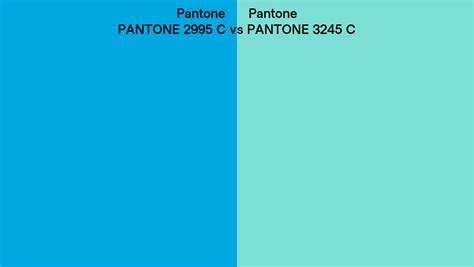 Pantone 2995 C Vs Pantone 3245 C Side By Side Comparison