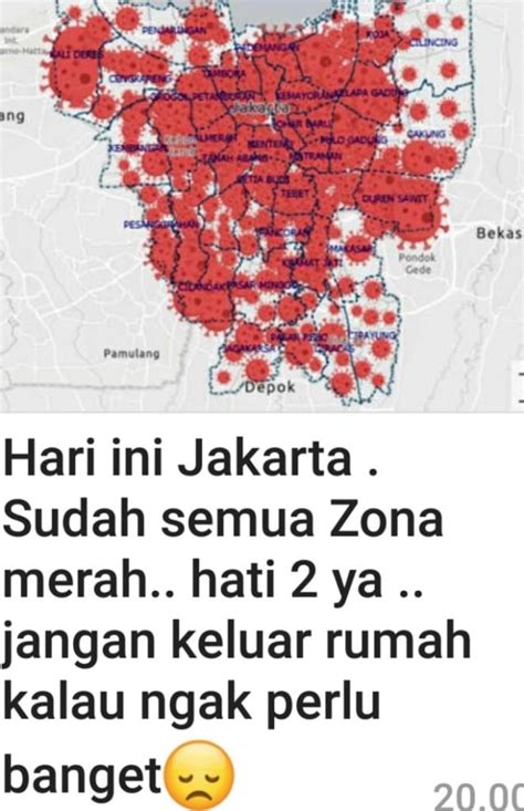 Menurut riza, masyarakat yang disiplin menerapkan 3m, yakni mencuci tangan, menggunakan masker, dan menjaga jarak, berkontribusi. Viral di WhatsApp Semua Jakarta Zona Merah Corona, Begini ...