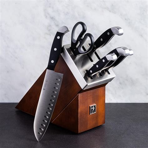 Henckels Statement Self Sharpening Wood Knife Block Combo Set Of 7