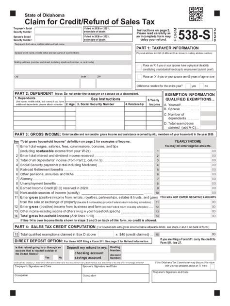 Ok 538 S 2020 2022 Fill Out Tax Template Online Us Legal Forms