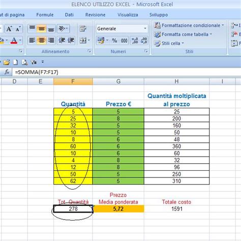 Excel Easy Excel Facile MEDIA PONDERATA Con EXCEL Come Si Calcola