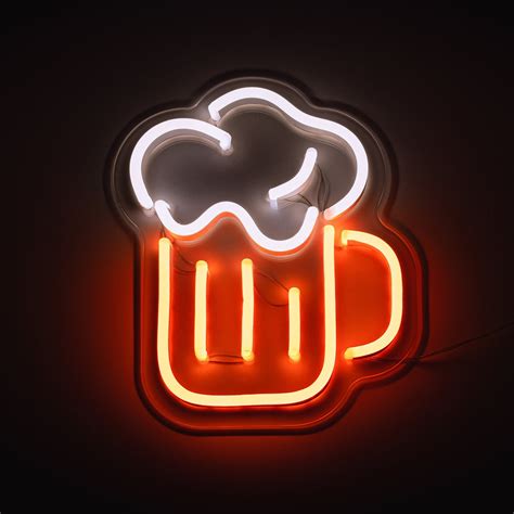 Beer Mug Led Neon Sign For Party Bar Reunion Dance Social Etsy